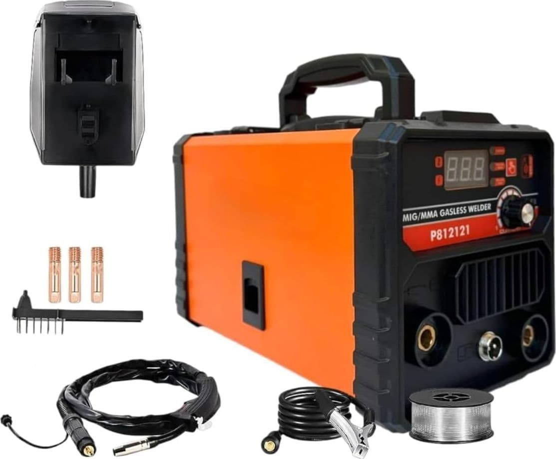 Saldatrice Multiprocesso Filo Continuo MIG No GAS + MMA Elettrodo 500 Ampere Fabbro Display Digitale Portatile Saldatura MIG/MMA IGBT inverter include Maschera Torcia e Bobina di Filo Animato - 3