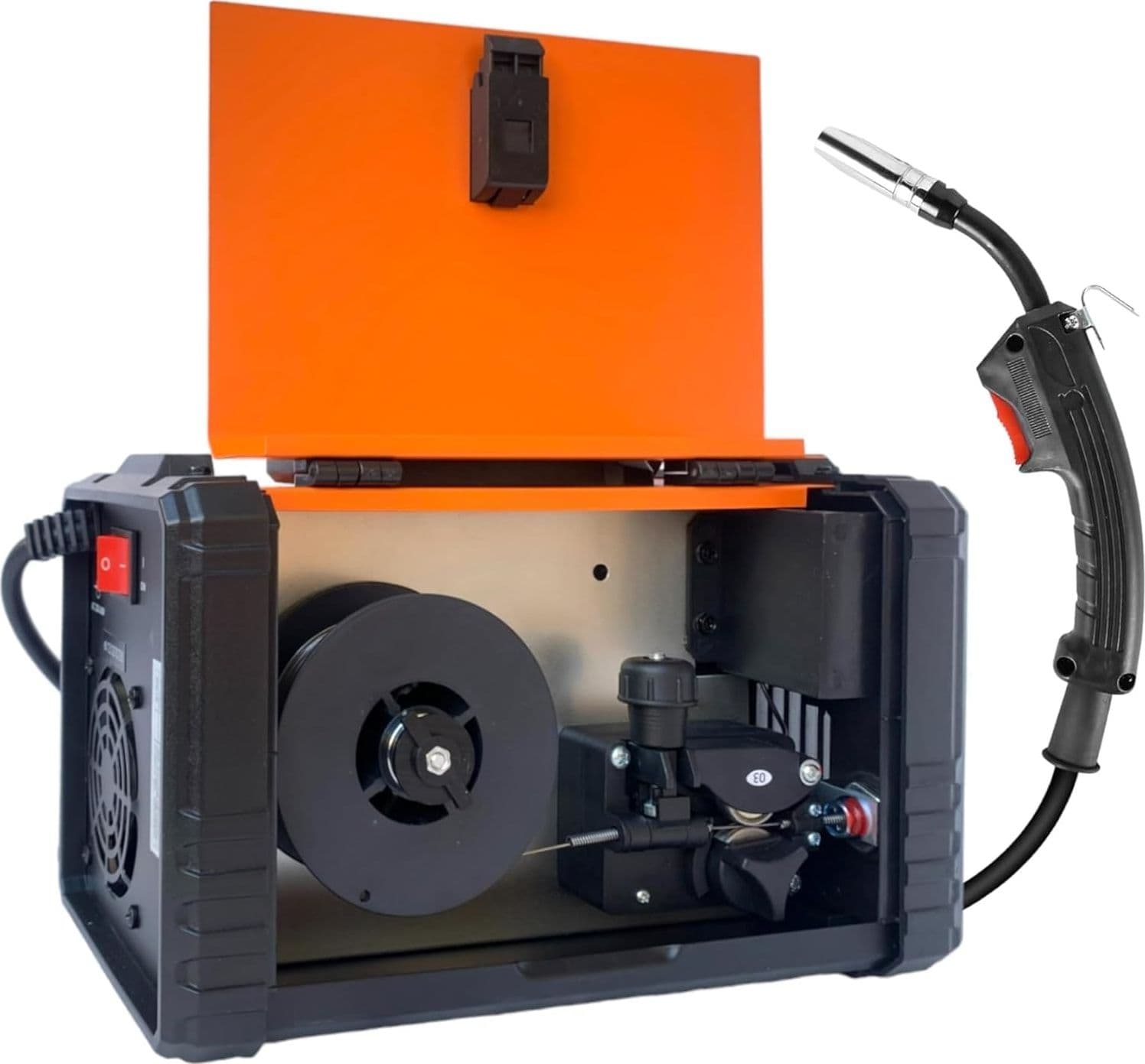 Saldatrice Multiprocesso Filo Continuo MIG No GAS + MMA Elettrodo 500 Ampere Fabbro Display Digitale Portatile Saldatura MIG/MMA IGBT inverter include Maschera Torcia e Bobina di Filo Animato - 5