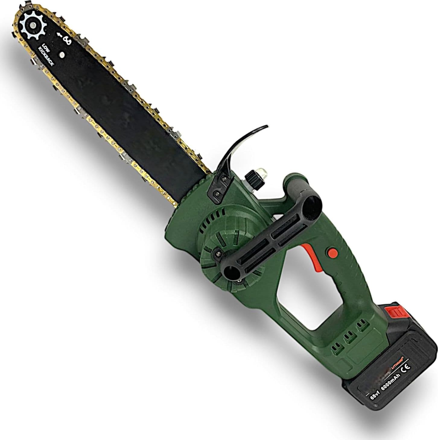 Motosega a Batteria con Lama da 12" (30cm) Taglio Massimo 30 cm Elettrosega due Batterie 68V 6000mAh con Pompetta Olio per Lubrificazione Catena Automatica per Tagliare Rami e Legno - 3
