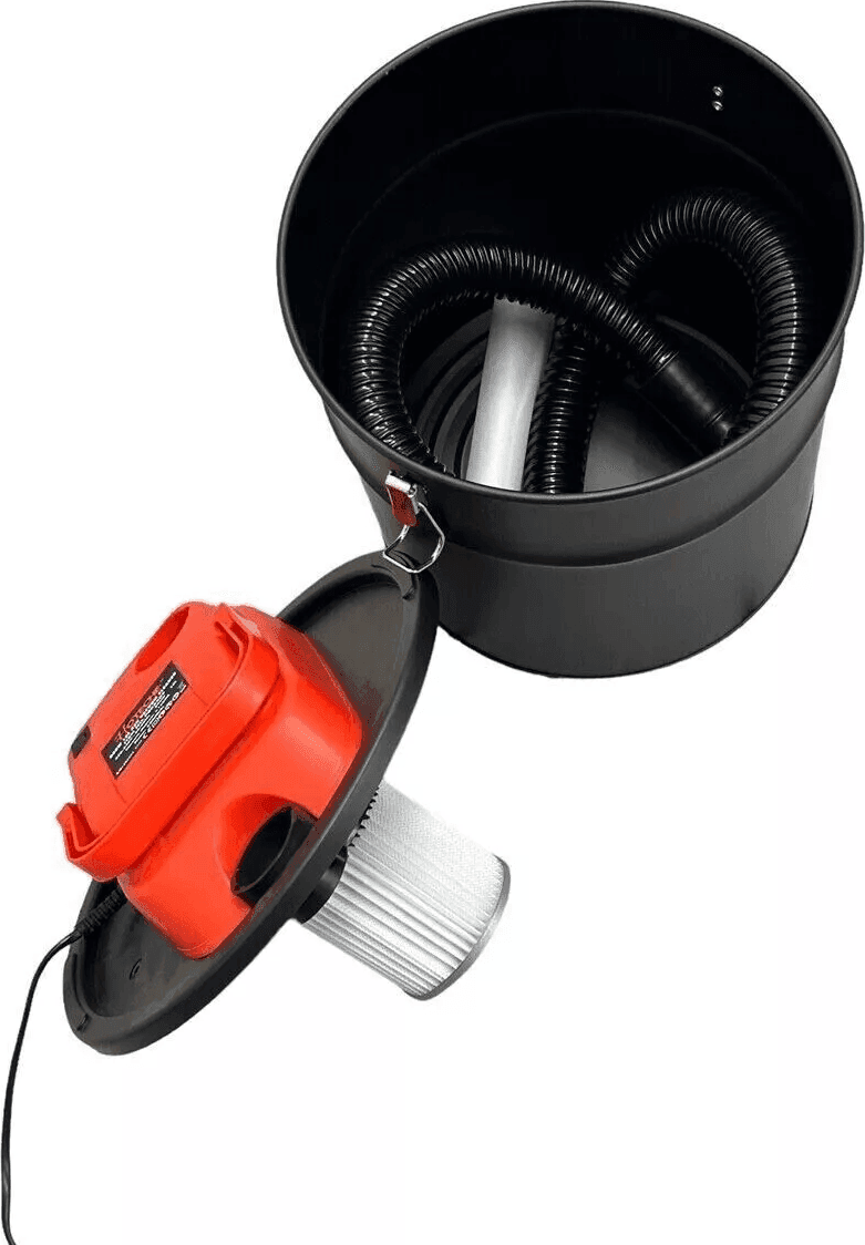 Bidone aspiracenere elettrico 18L per stufa a pellet camino aspira cenere 800W P805509 - 2