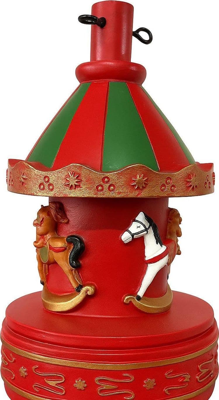 Base Supporto Albero di Natale La Giostra Natalizia con Cavallucci Realistico, Resistente, Addobbo Festivo Attacco Universale Misura 20x20x32.5 - 2