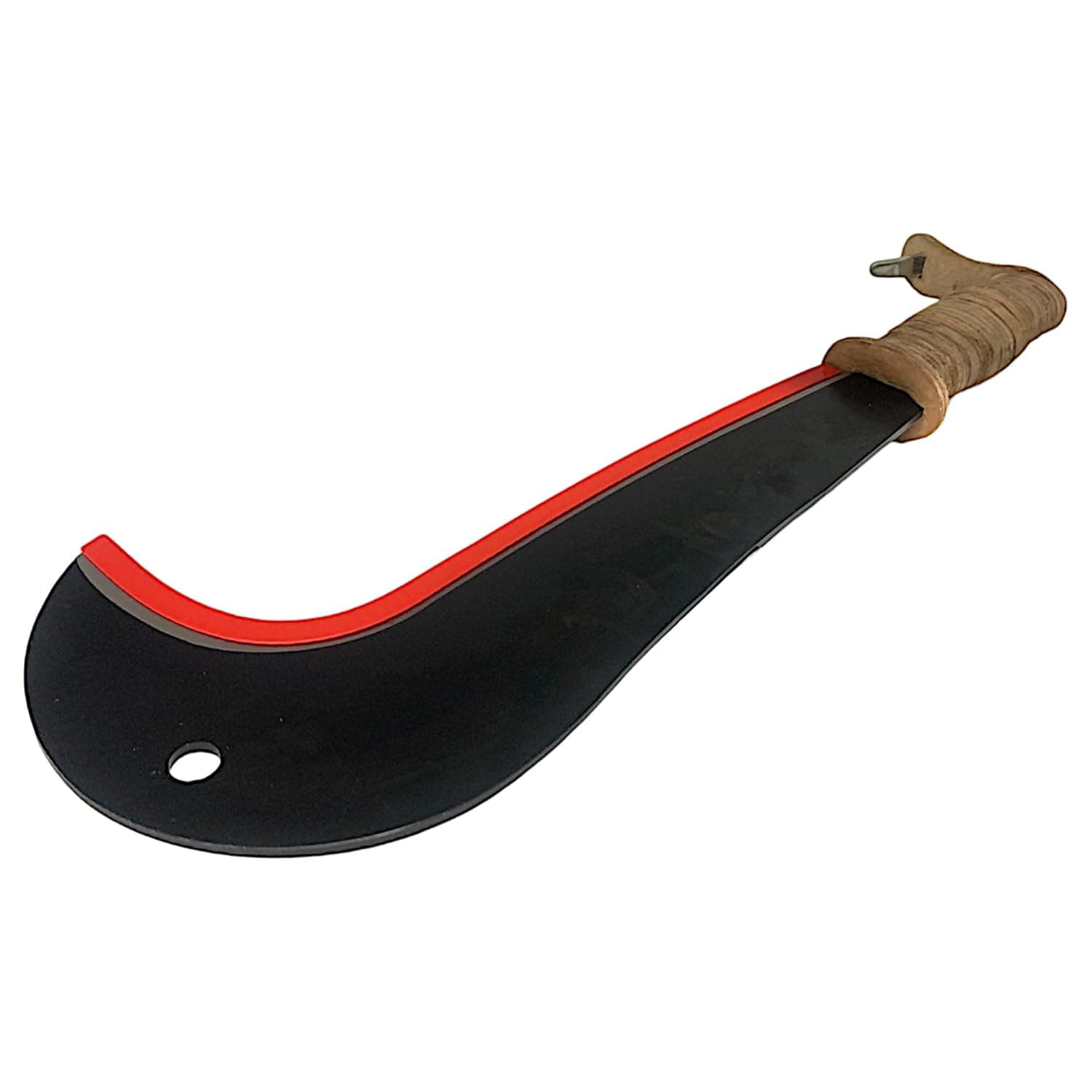 Roncola 30 cm Manico in Cuoio, Coltello da Canna Falcetto Lama Affilata con Gancio e Protezione, Utensile Agricolo e da Giardinaggio per la cura di piante, alberi e raccolti Tipo "Bergamo" - 3