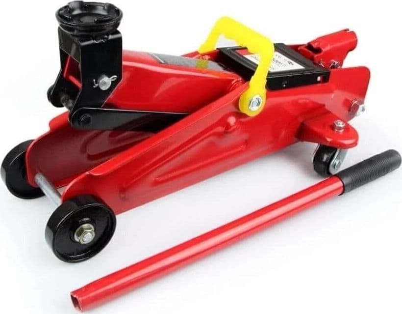 KIT SET CRIC SOLLEVATORE 2.5T + 2 CAVALLETTI COLONNETTE SUPPORTI PER AUTO 2500KG CRICK IDRAULICO A CARRELLO - 4