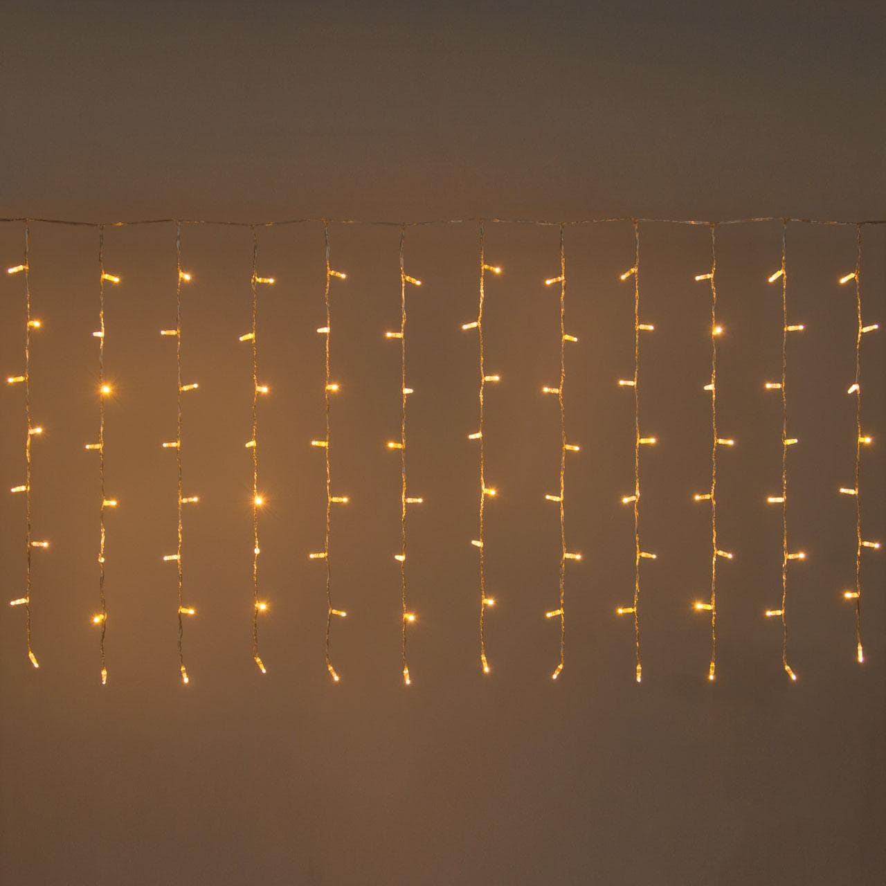 Tenda Luminosa di Natale per Esterno Natalizia BIANCO FREDDO / BIANCO CALDO / RGB MULTICOLORE PROLUNGA PIOGGIA LUCI 2 mt x 1 mt 128 led - 3