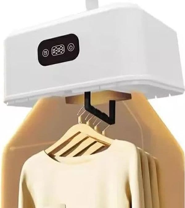 Asciugatrice Box Asciuga Biancheria Elettrico 600 W Con Timer Regolabile Portatile Pieghevole con Gancio Tipo Gruccia da Viaggio, Camper e Lavanderia Compatta - 2