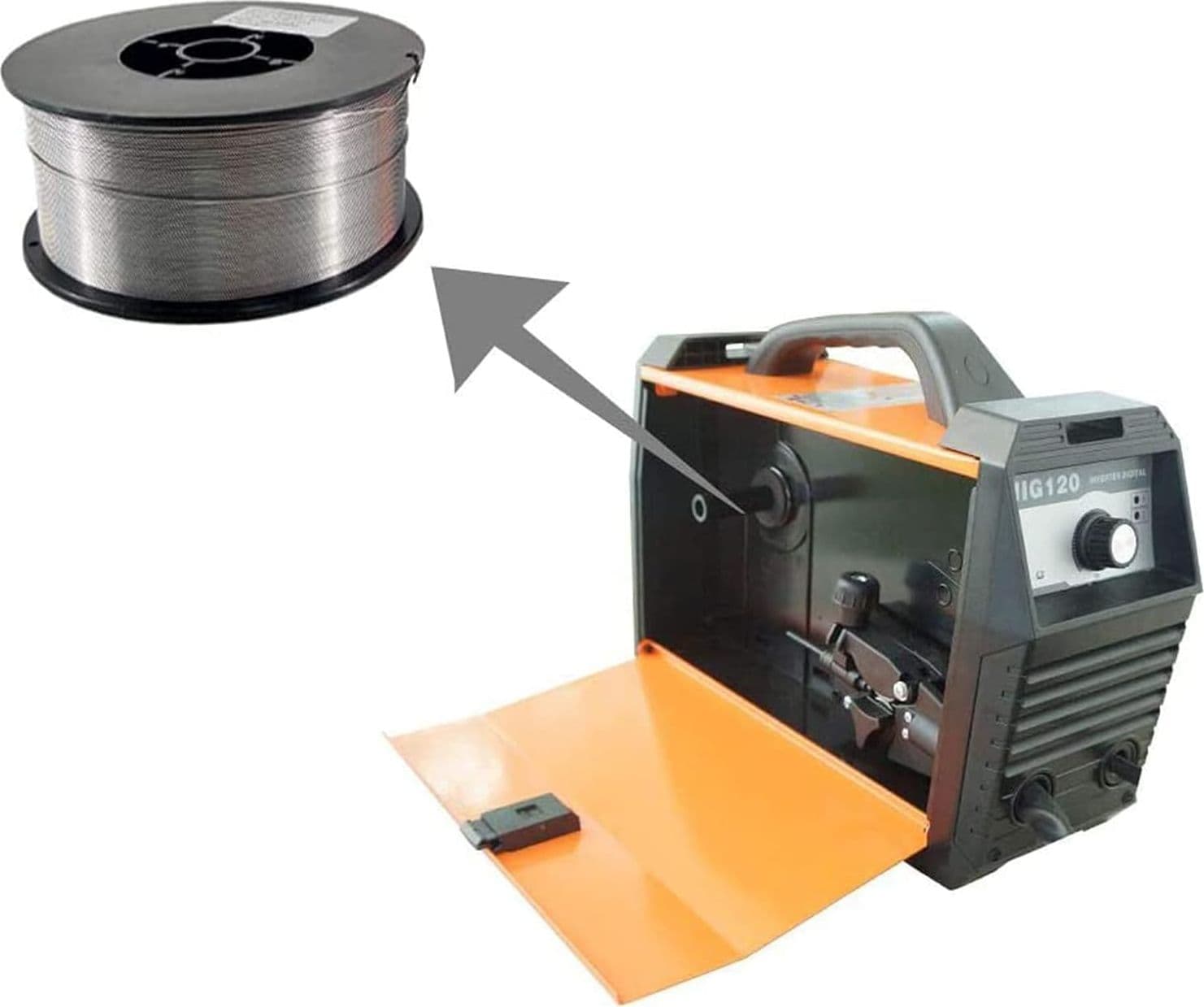 Filo per Saldatura E71T-GS MIG Senza Gas Ø 0,8MM 1KG Filo Animato No Gas Bobina di Filo Animato per Saldatrice a Filo Continuo - 2