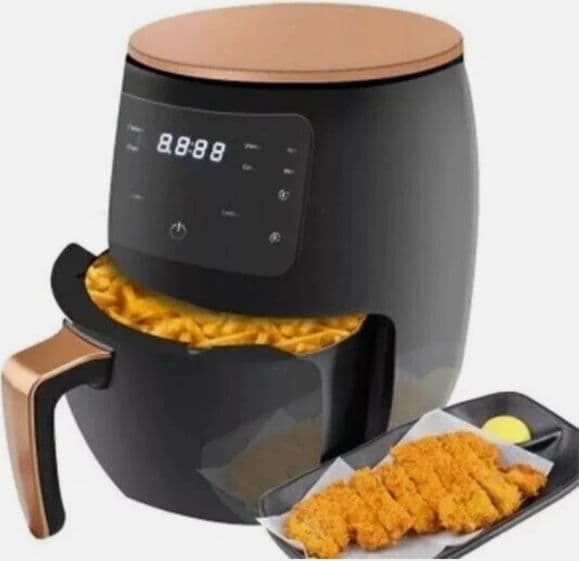 FRIGGITRICE AD ARIA CALDA DA 8 LITRI CON SECCHIO RIMOVIBILE 2400W SENZA OLIO COTTURA SANA CON TEMPERATURA REGOLABILE CUCINA CASA IN VARI COLORI - 2