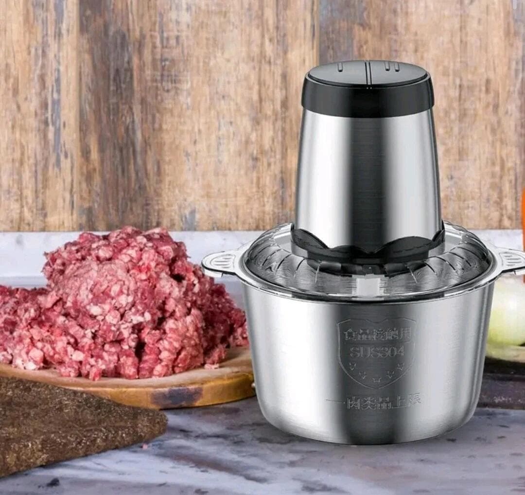 Tritatutto da cucina elettrico 3 Litri Mixer Frullatore 300w - 650w con Ciotola Staccabile in Acciaio da Cucina Veloce Tritaverdure con 3 Lame - 2