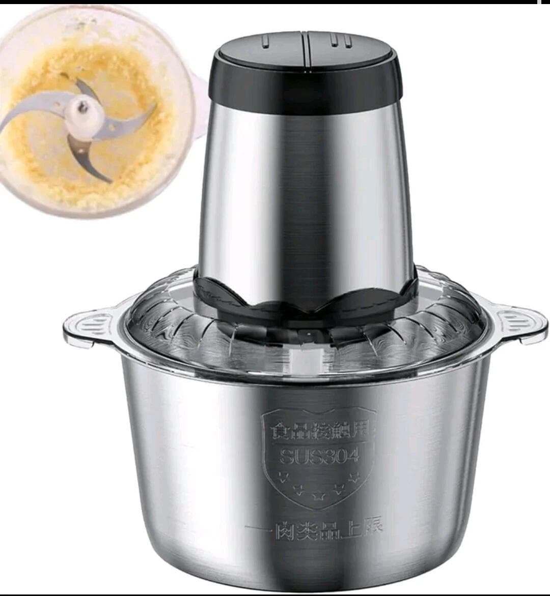 Tritatutto da cucina elettrico 3 Litri Mixer Frullatore 300w - 650w con Ciotola Staccabile in Acciaio da Cucina Veloce Tritaverdure con 3 Lame - 3