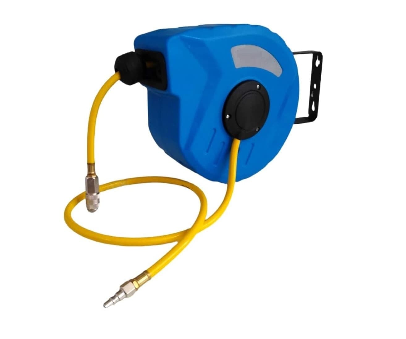 Avvolgitubo Aria Compressa Portatile Avvolgi Tubo Prolunga 12 Metri Con Staffa Fissaggio Parete Attacchi Compressore Innesti Rapidi 1/4 Pollici 12 Bar 300 Psi - 2