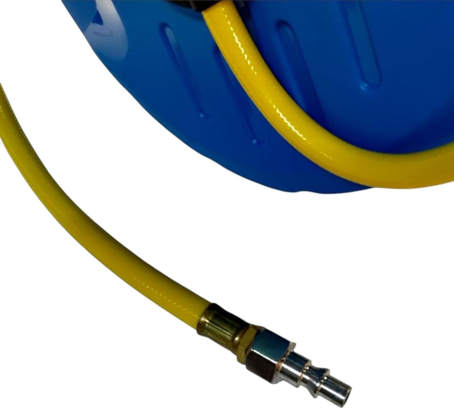 Avvolgitubo Aria Compressa Portatile Avvolgi Tubo Prolunga 12 Metri Con Staffa Fissaggio Parete Attacchi Compressore Innesti Rapidi 1/4 Pollici 12 Bar 300 Psi - 6