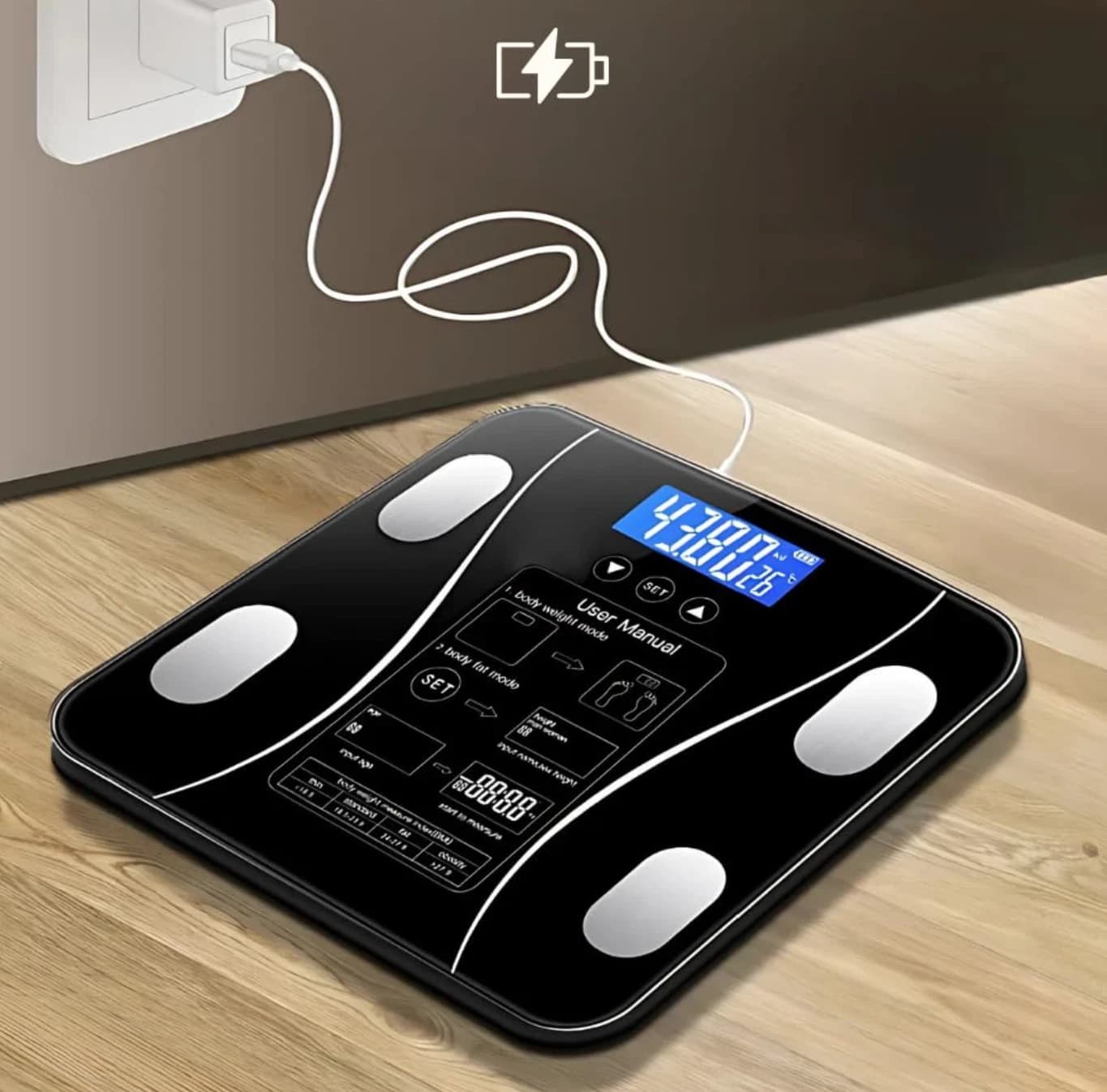 Bilancia Pesapersone Digitale Bluetooth Smart LCD 180Kg Precisione App - 3