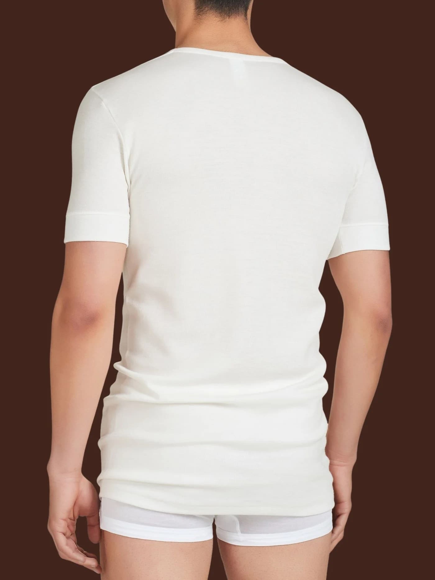 Maglia Intima Uomo 065458 ! Ragno – Scollo a V - Lana e Cotone sulla Pelle - 4