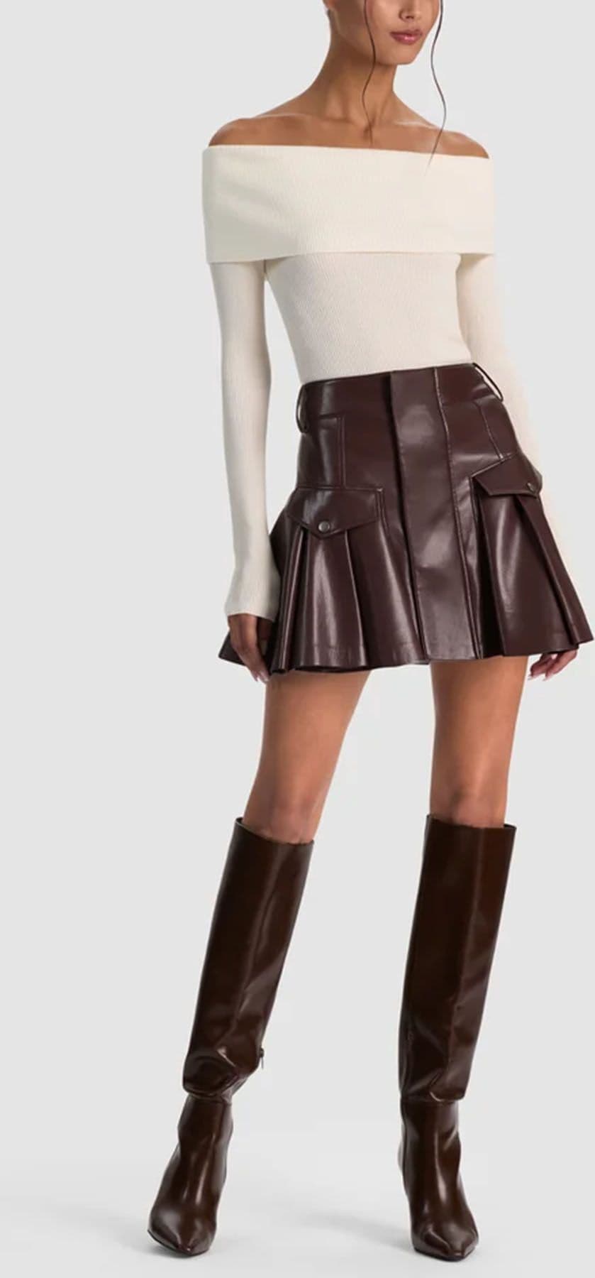 Alice + Olivia  Gonne Dark chocolate - 3