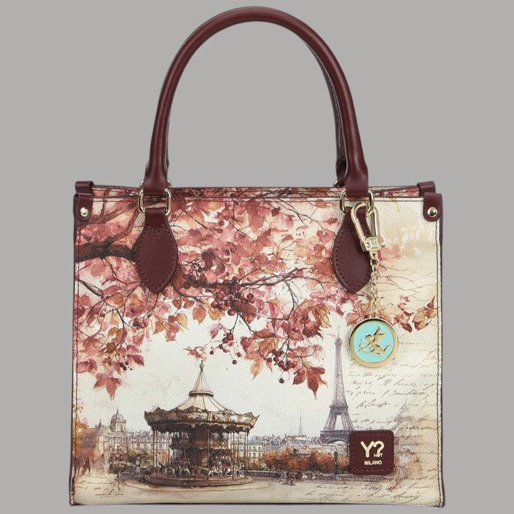 Borsa tote YNot Yes Bag small con stampa città e manici e tracolla - 14