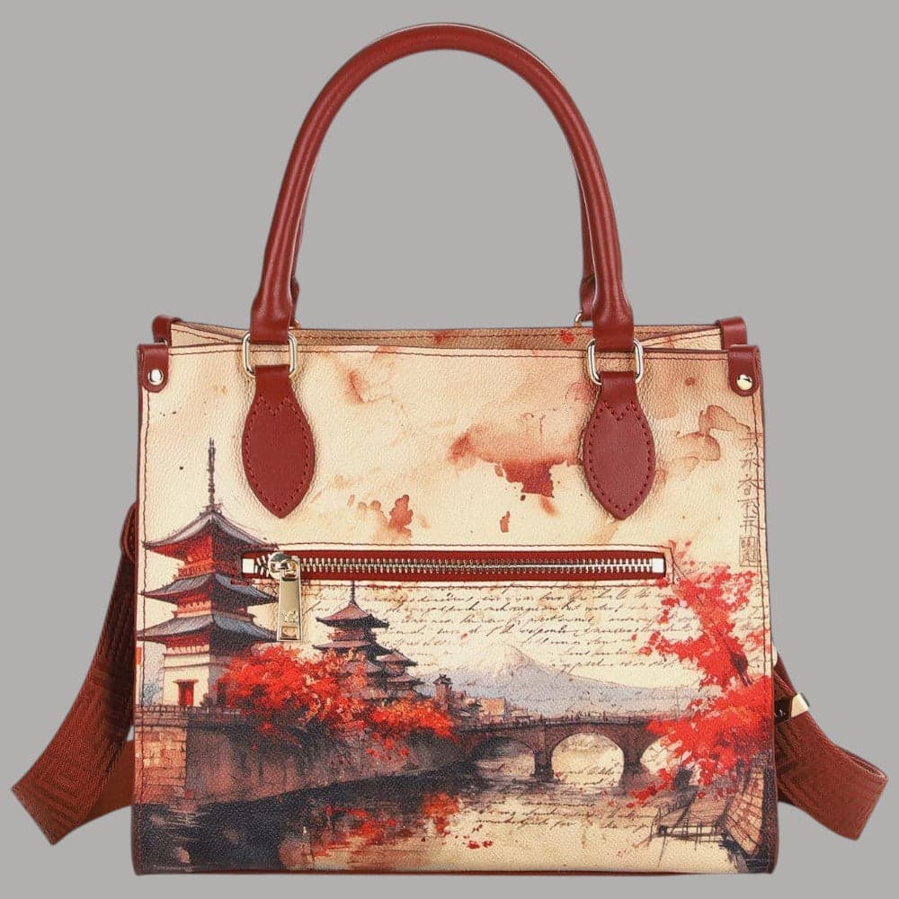 Borsa tote YNot Yes Bag small con stampa città e manici e tracolla - 12