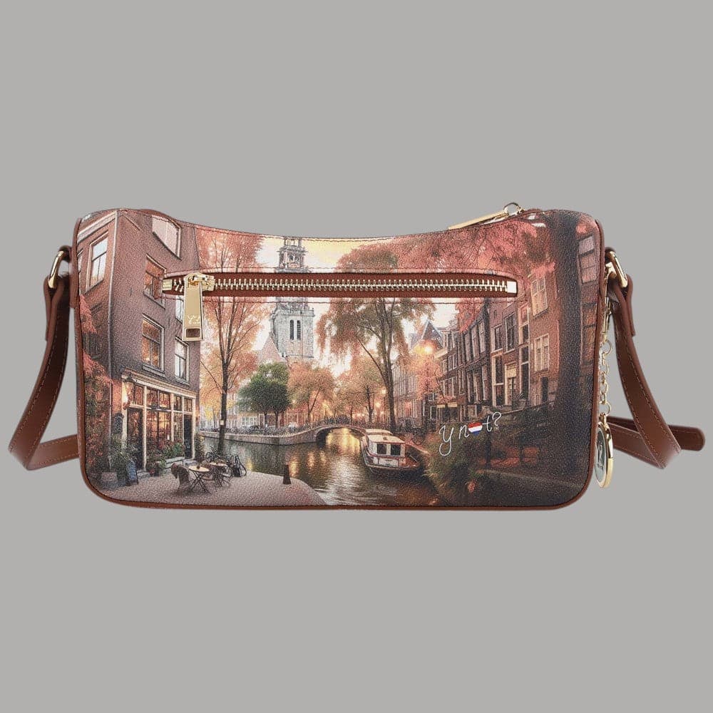 Borsa clutch YNot Yes Bag con stampa città e tracolla rimovibile - 3