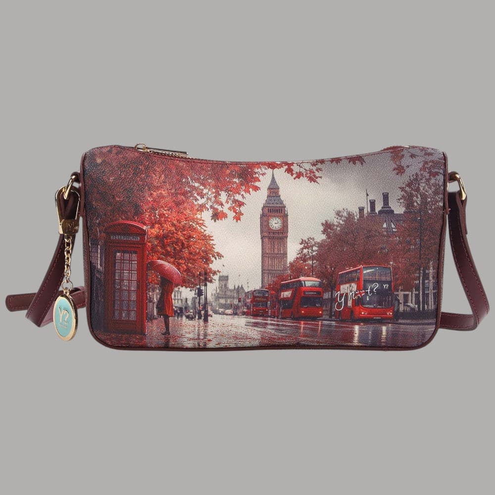 Borsa clutch YNot Yes Bag con stampa città e tracolla rimovibile - 4