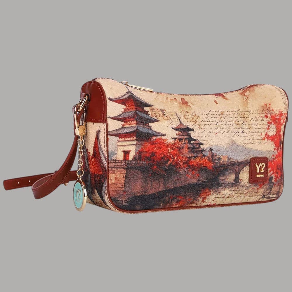 Borsa clutch YNot Yes Bag con stampa città e tracolla rimovibile - 8