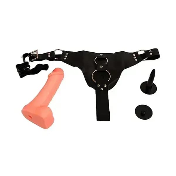 Strap-On realistico Baile Ultra Passionate Harness 18 cm PVC Ø 4,5 cm regolabile - 4