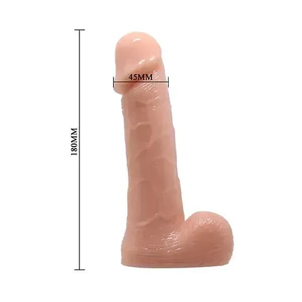 Strap-On realistico Baile Ultra Passionate Harness 18 cm PVC Ø 4,5 cm regolabile - 6