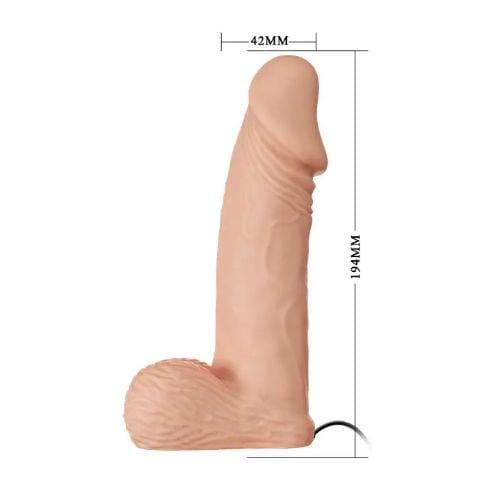 Strap-On vibrante Baile Ultra Passionate Harness 19,4 cm TPR Ø 4,2 cm regolabile - 3
