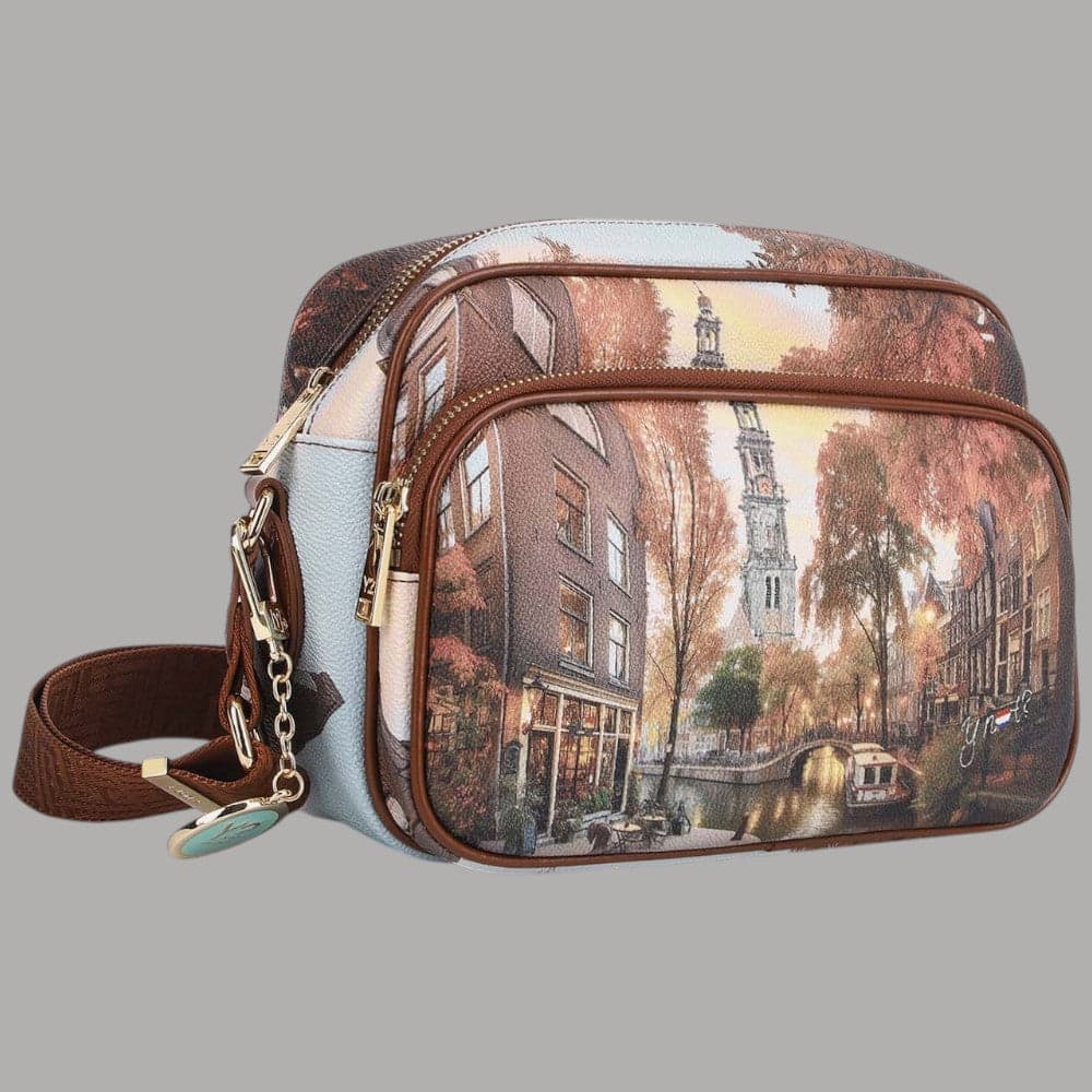 Borsa a tracolla YNot Yes Bag grande con stampa città - 2