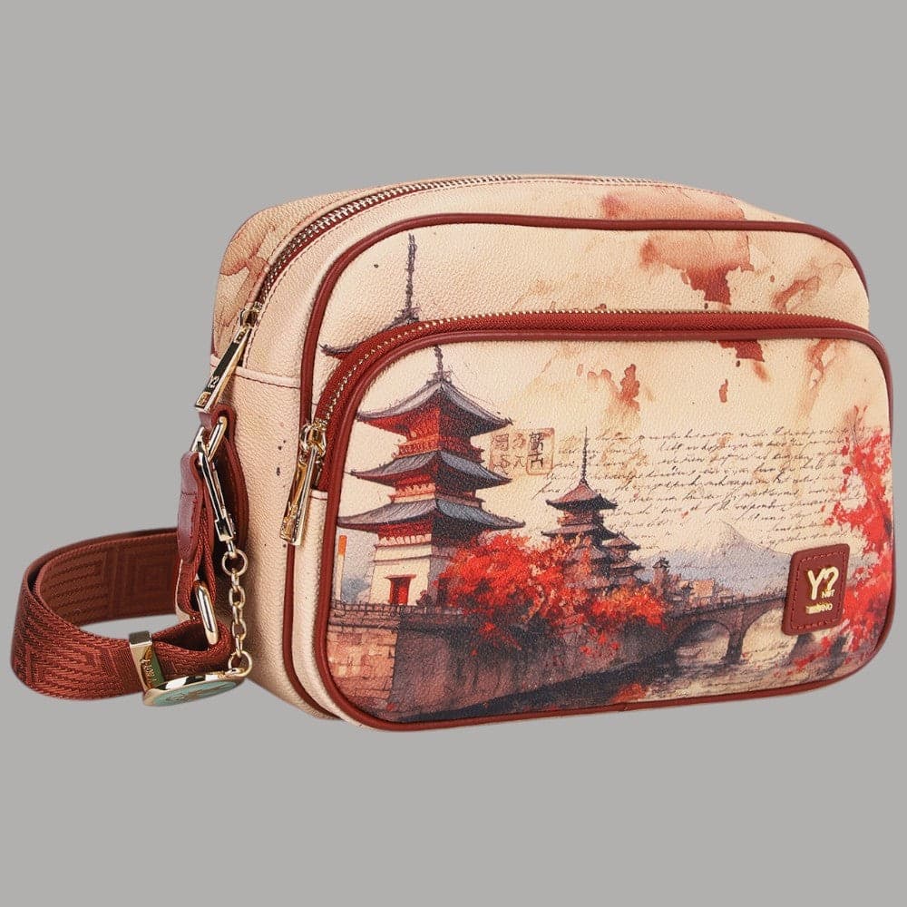 Borsa a tracolla YNot Yes Bag grande con stampa città - 11
