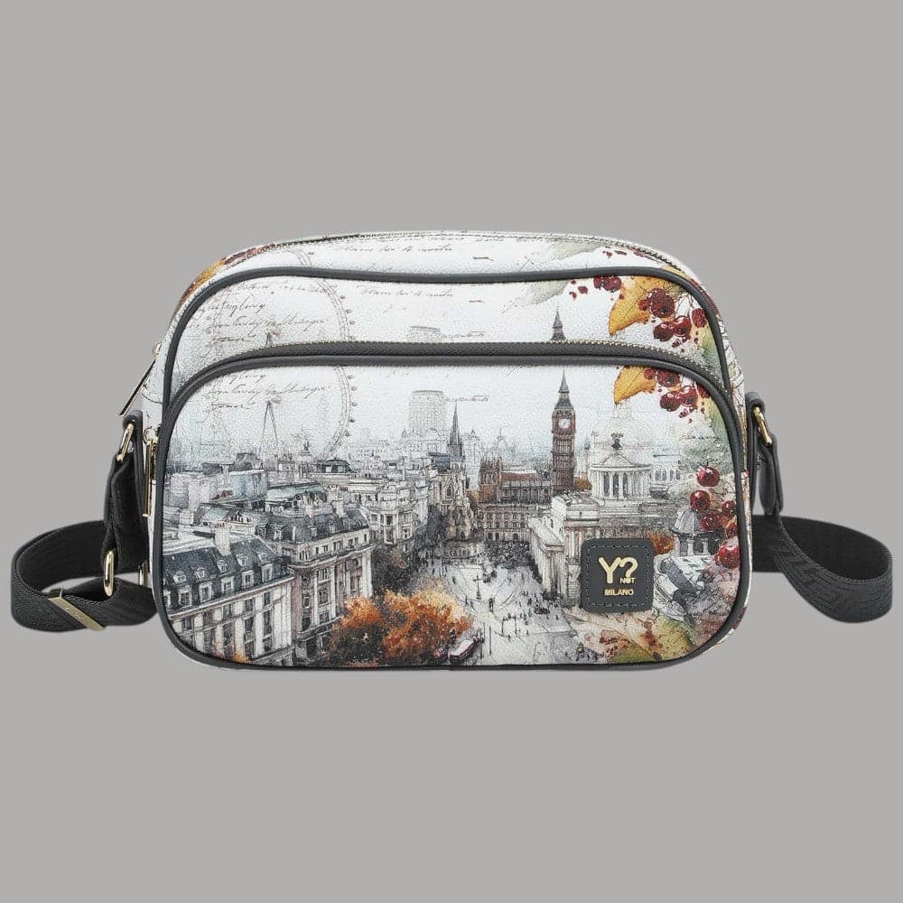 Borsa a tracolla YNot Yes Bag grande con stampa città - 13