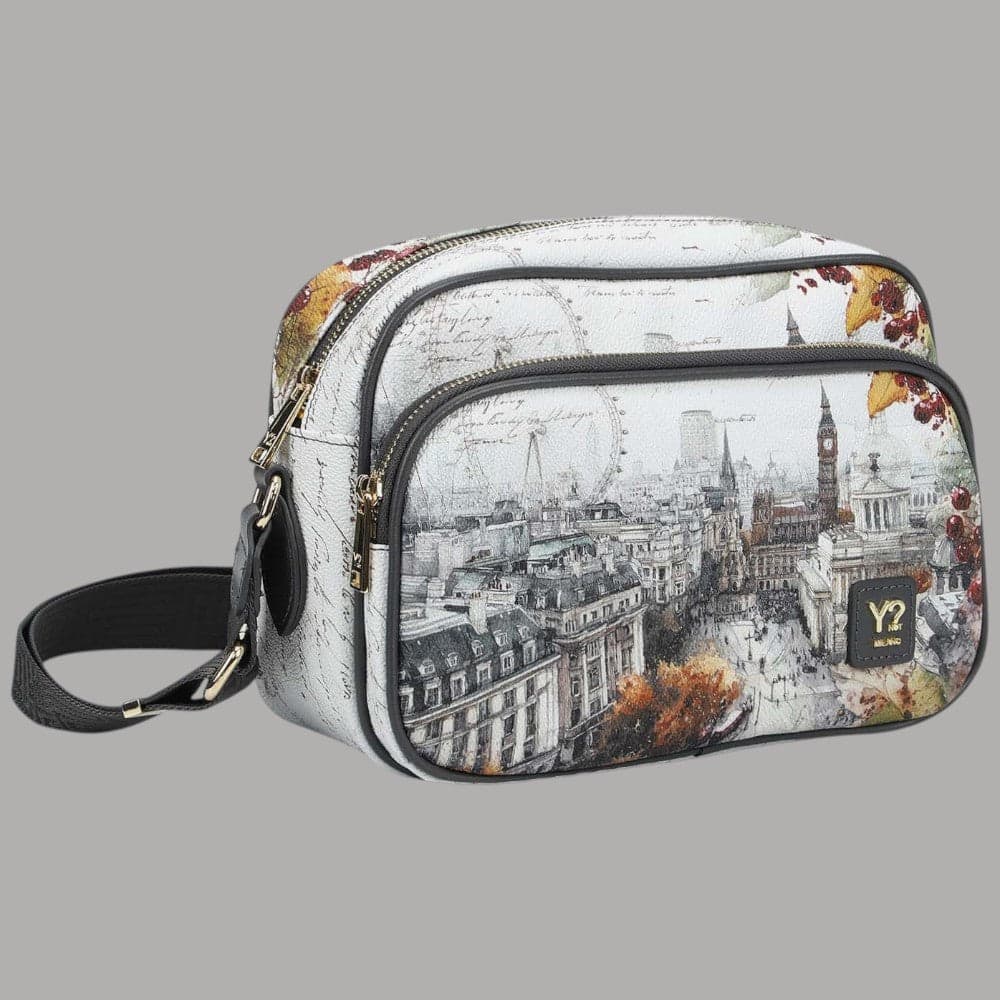 Borsa a tracolla YNot Yes Bag grande con stampa città - 14