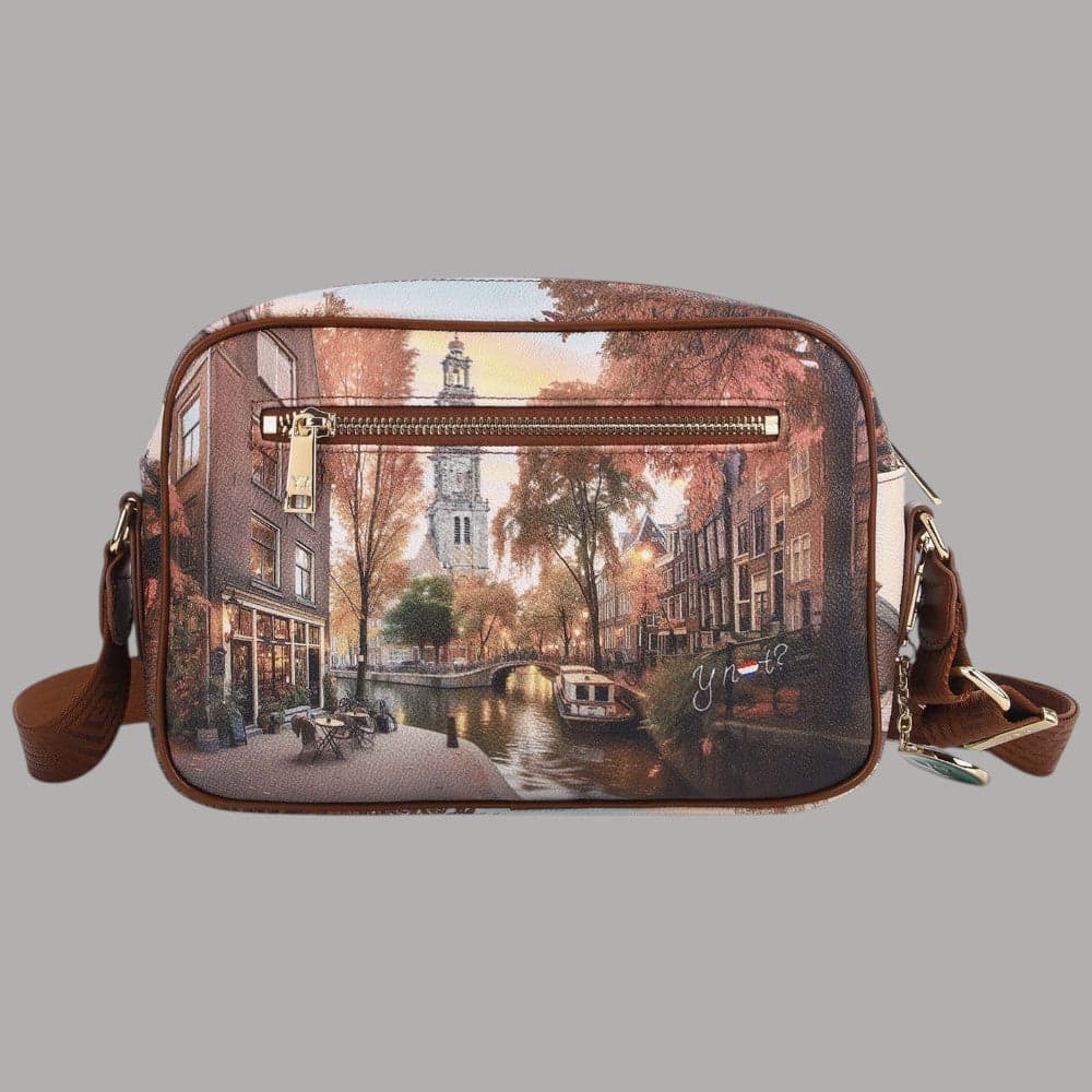 Borsa a tracolla YNot Yes Bag grande con stampa città - 3