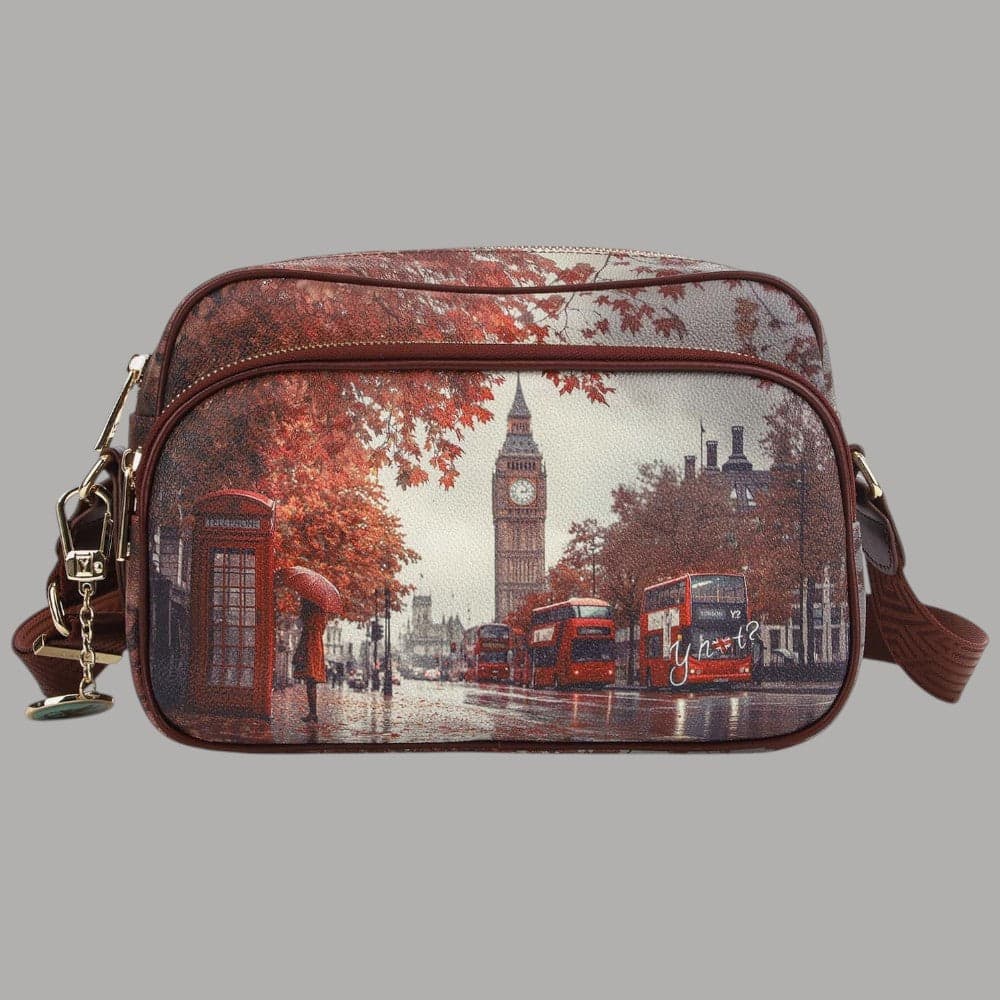 Borsa a tracolla YNot Yes Bag grande con stampa città - 4