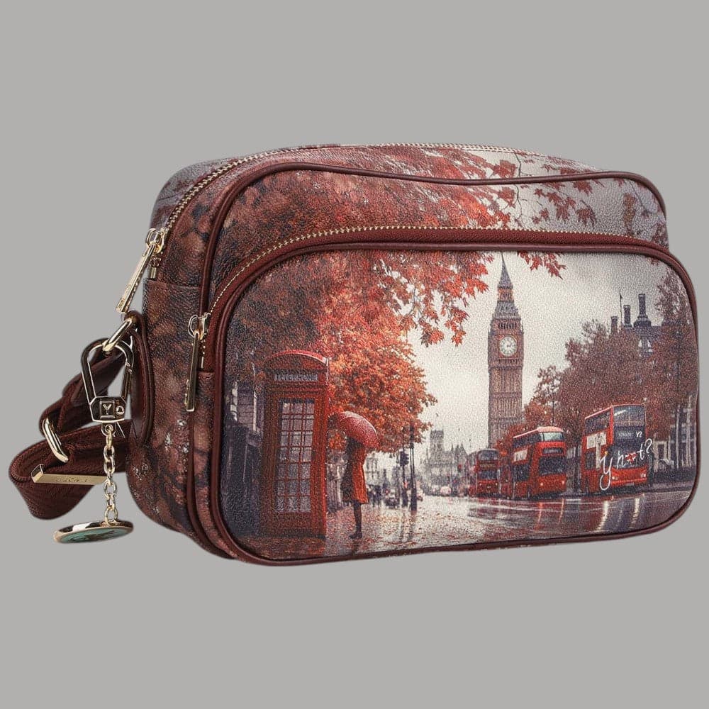 Borsa a tracolla YNot Yes Bag grande con stampa città - 5