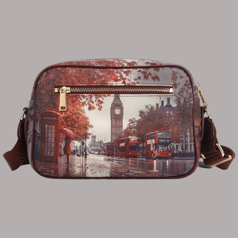 Borsa a tracolla YNot Yes Bag grande con stampa città - 6
