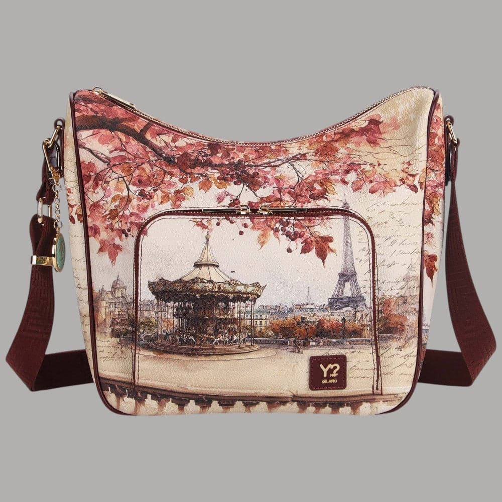 Borsa a spalla YNot Yes Bag modello Yes646F7 con tasca frontale zip - 15