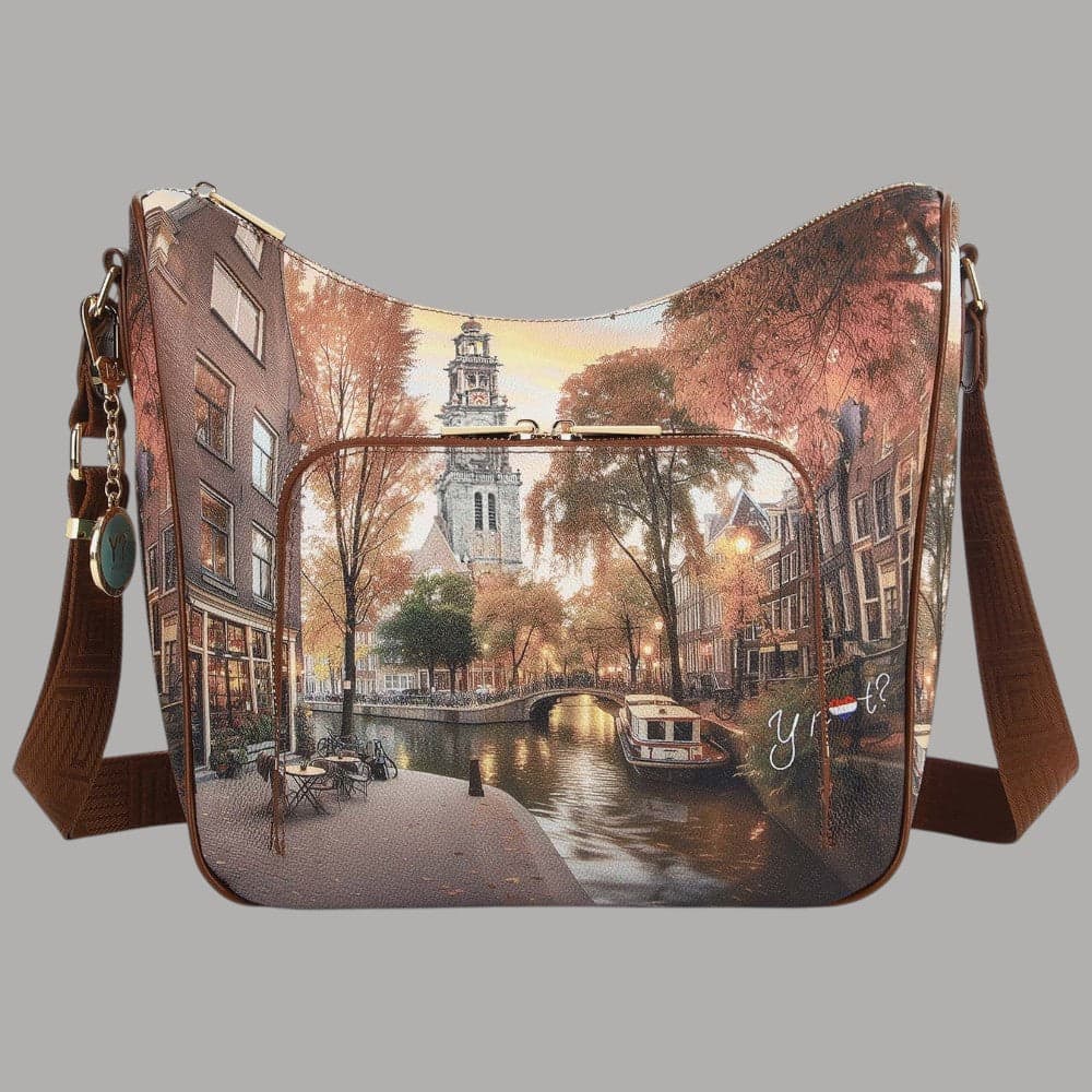 Borsa a spalla YNot Yes Bag modello Yes646F7 con tasca frontale zip - 14
