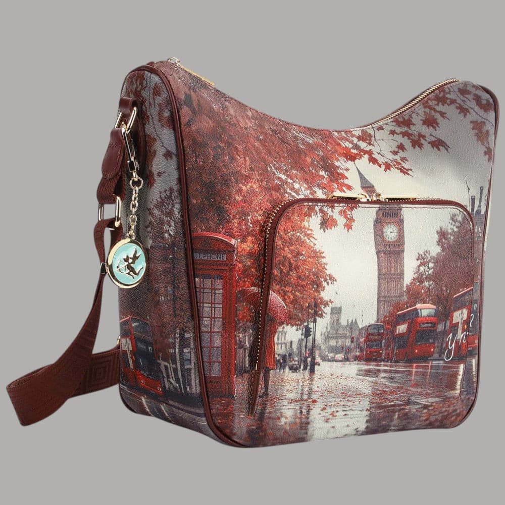Borsa a spalla YNot Yes Bag modello Yes646F7 con tasca frontale zip - 2