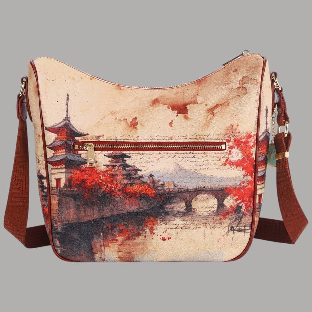 Borsa a spalla YNot Yes Bag modello Yes646F7 con tasca frontale zip - 12