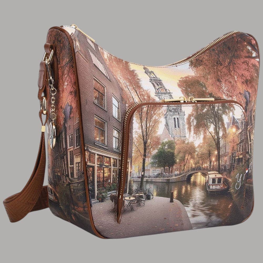 Borsa a spalla YNot Yes Bag modello Yes646F7 con tasca frontale zip - 5