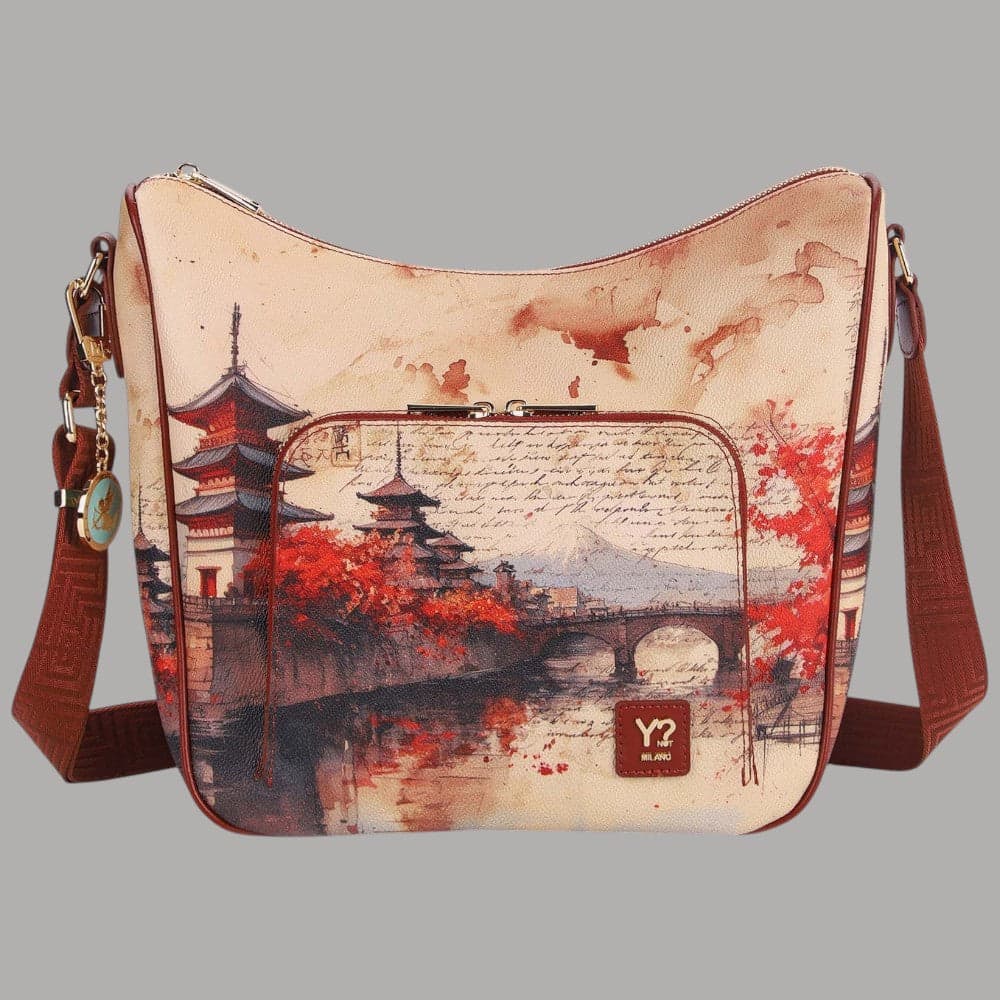 Borsa a spalla YNot Yes Bag modello Yes646F7 con tasca frontale zip - 10