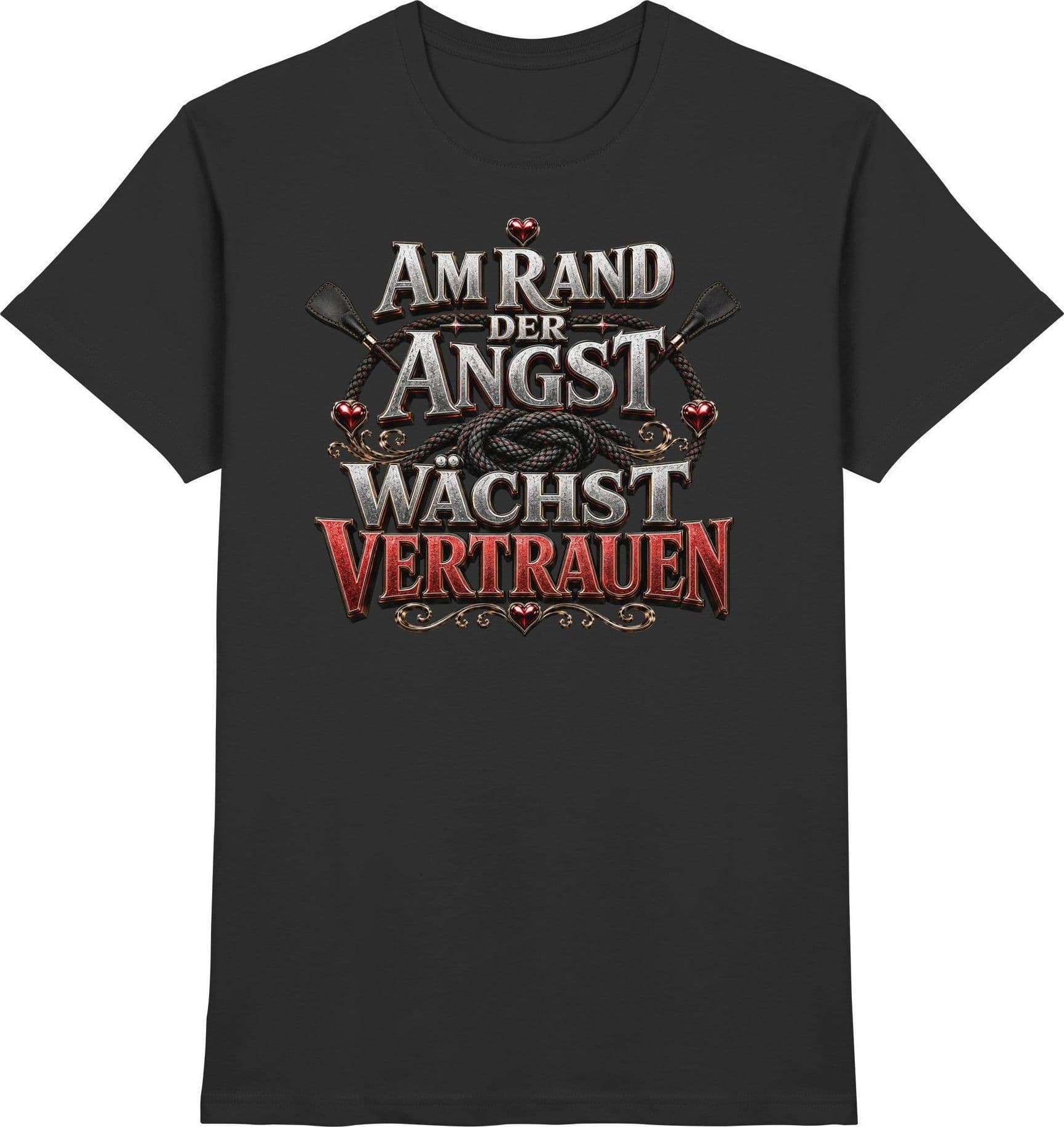 T-shirt BDSM Bondage Fetish "Am Rand der Angst wächst Vertrauen" unisex - 5