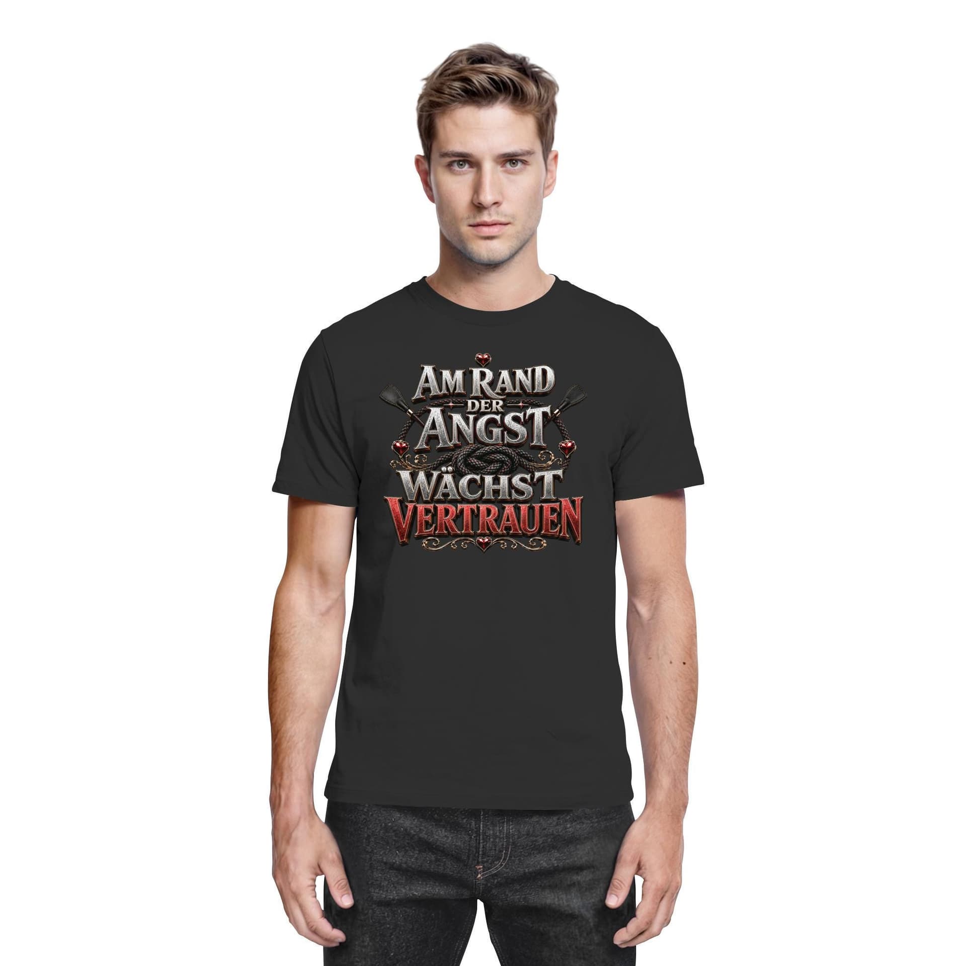 T-shirt BDSM Bondage Fetish "Am Rand der Angst wächst Vertrauen" unisex - 6