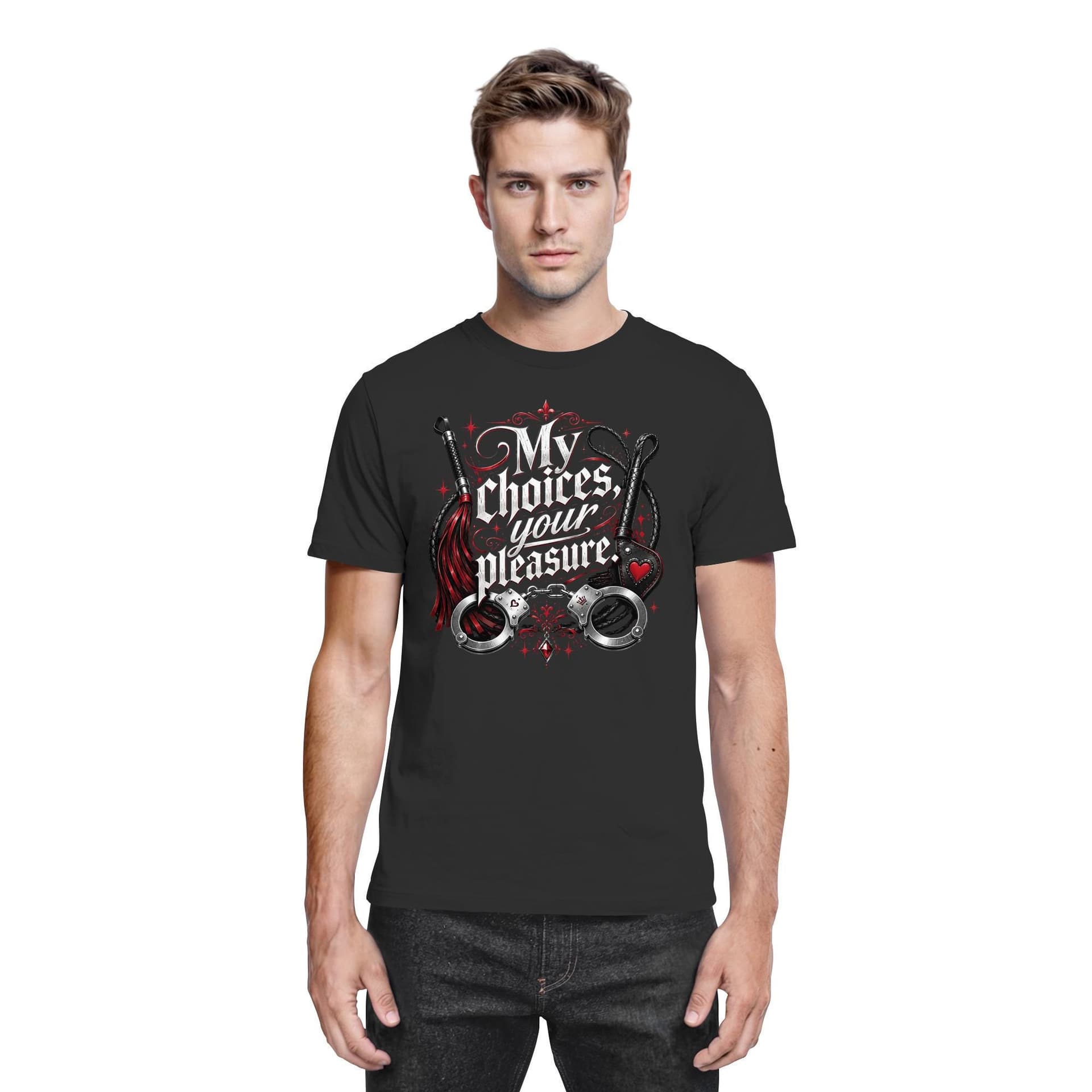 T-shirt BDSM Bondage Fetish "Le mie scelte, il tuo piacere" unisex - 5
