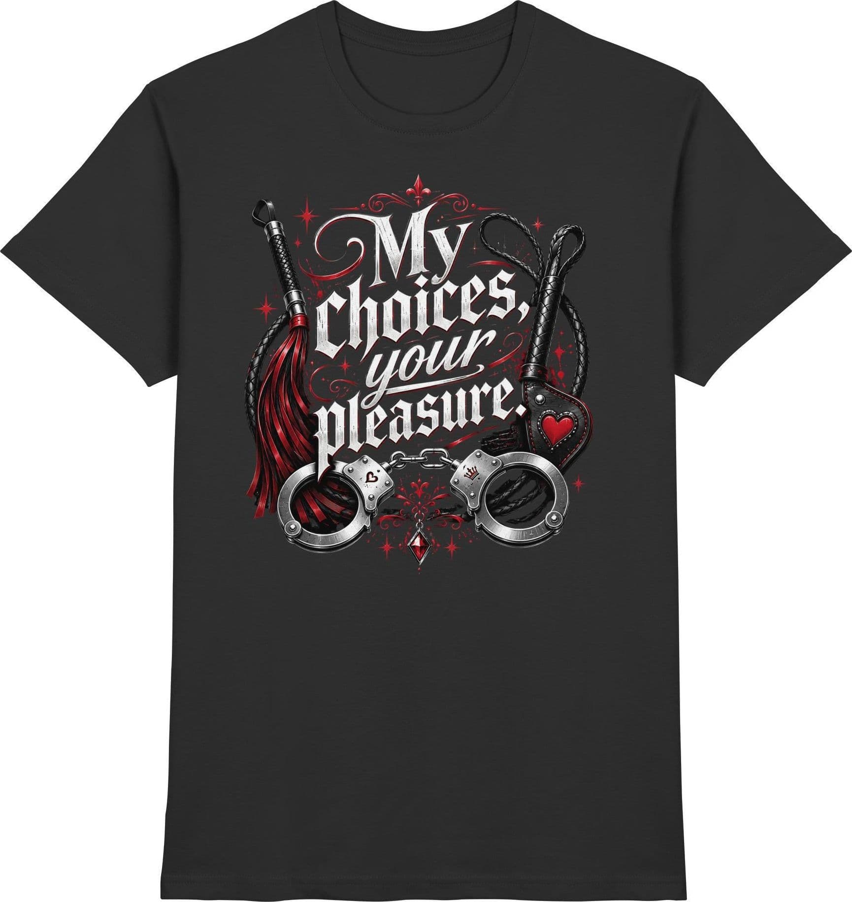 T-shirt BDSM Bondage Fetish "Le mie scelte, il tuo piacere" unisex - 6