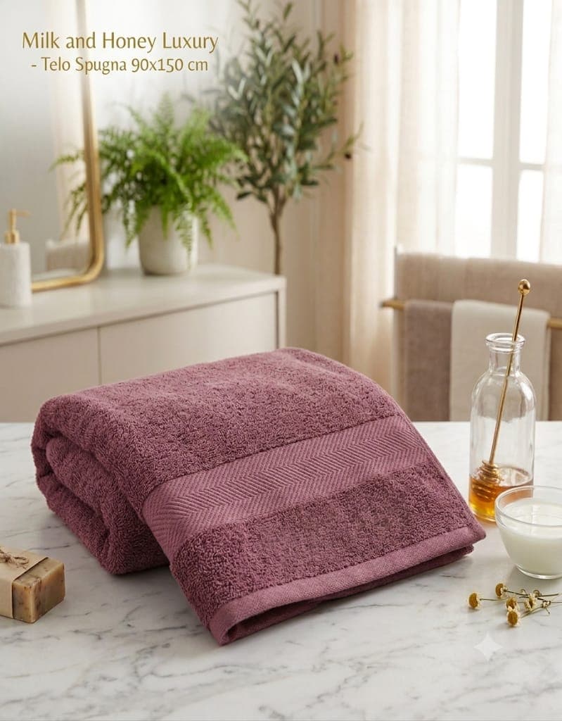 Telo Bagno Milk And Honey Tueste  Spugna di Cotone - 16