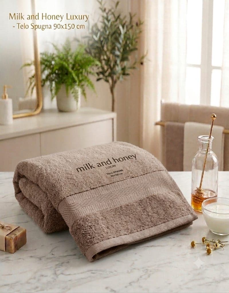 Telo Bagno Milk And Honey Tueste  Spugna di Cotone - 1