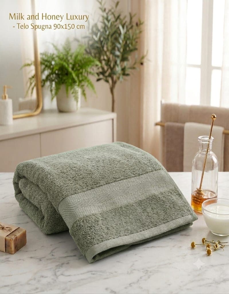 Telo Bagno Milk And Honey Tueste  Spugna di Cotone - 14