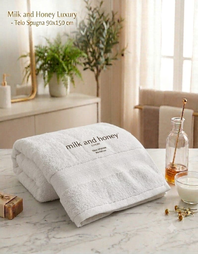 Telo Bagno Milk And Honey Tueste  Spugna di Cotone - 7