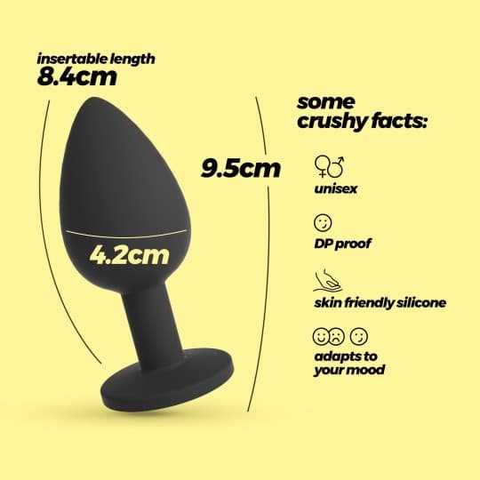 Plug anale Crushious Camileo Large 9,5 cm Ø 4,2 cm silicone 4 gioielli intercambiabili - 11