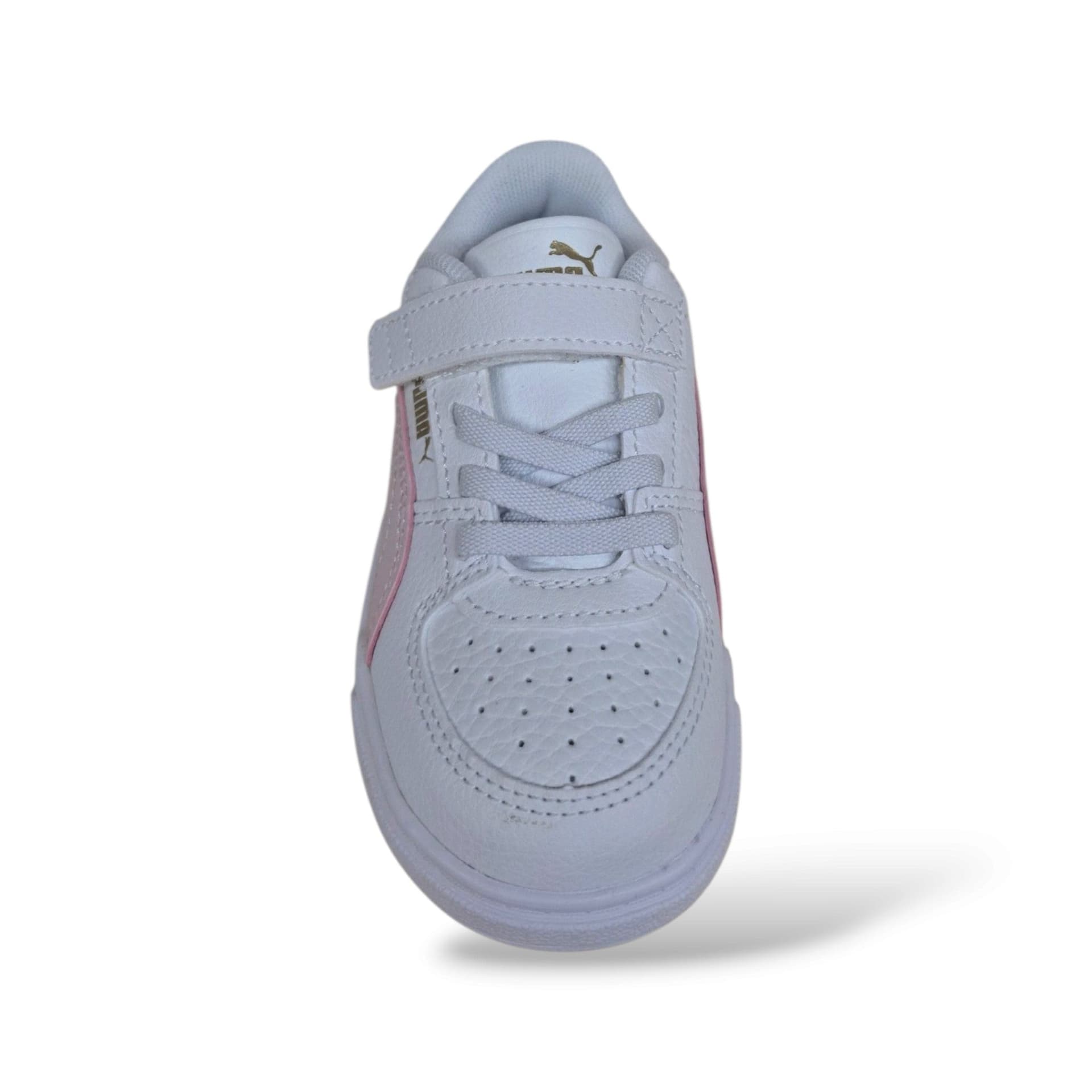Puma Caven 406247 Sneakers Bambine Bianco Rosa | Pelle Bassa Basket Classico Dolce Romantica Femminile Laccio Elastico Velcro Autonomia Luminosa Delicata Scuola Infanzia Back to School | Taglie 20-27 | Scarpetteria Gica - 4